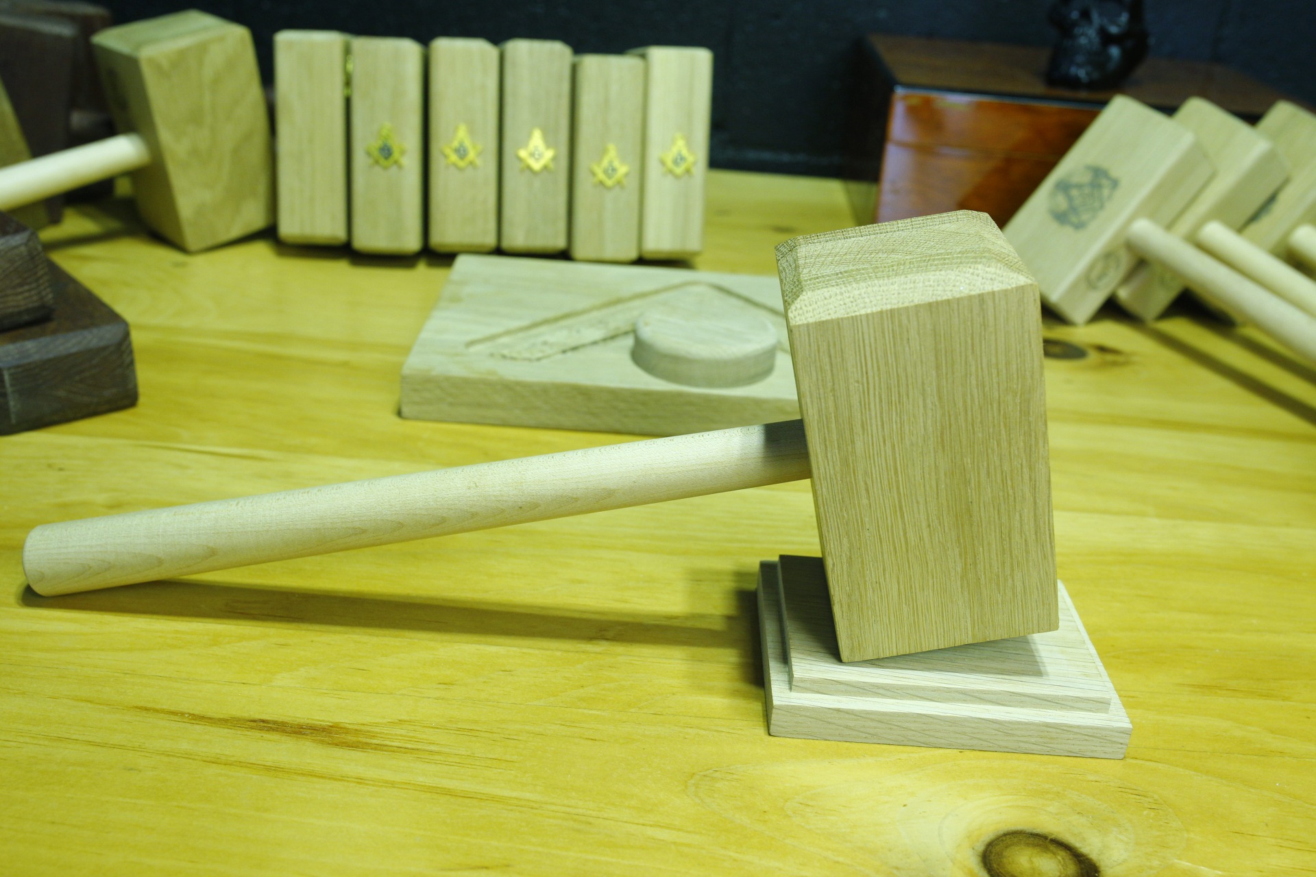 White Oak Big Head Gavel — view 2
