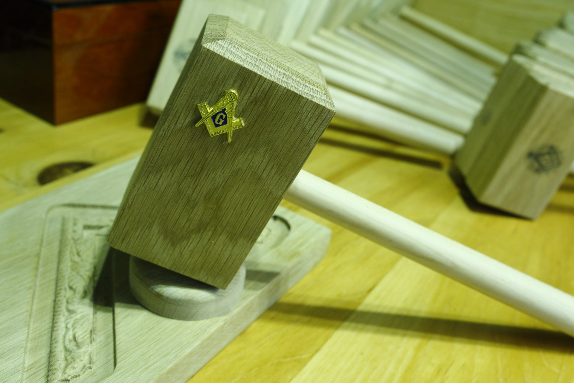 White Oak Big Head Gavel — view 5